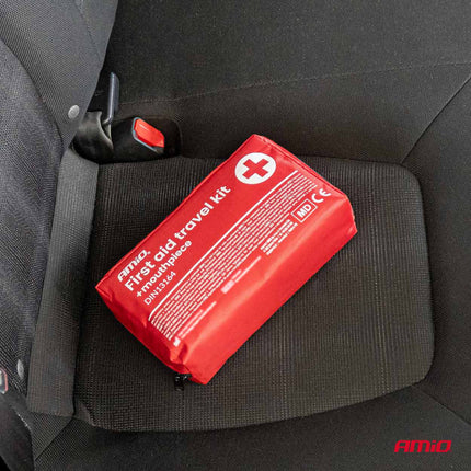 AMiO EHBO-kit in Soft Case DIN 13164 met Beademingsmasker - Compacte Verbandtas voor Auto AMiO 3