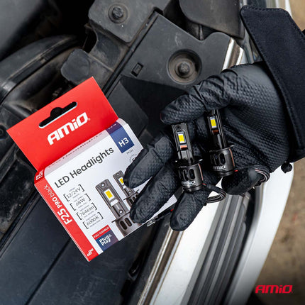 AMiO F25 PRO BLACK FULL CANBUS H3 – 68W 6000K Wit 12V/24V - Hoge Helderheid - VCTparts.nl