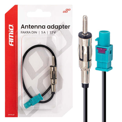 FAKRA naar DIN Antenne Adapter 5A 12V - Universele Autoradio Aansluiting