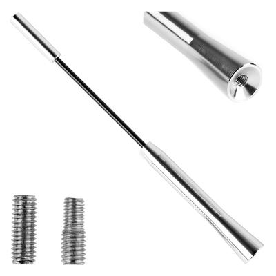 AMIO FM/AM -Autokantenne Mini Universal 5/6mm Adapter Silber (20 cm)