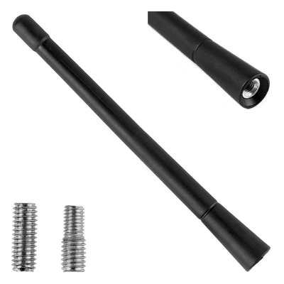 AMIO FM/AM Auto Antenna Mini Universal 5/6mm Adapter Black (18 cm) [Volkswagen (Gruppe) - Audi - Skoda]