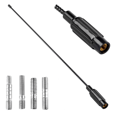 AMIO FM/AM Car Antenna Mini Universal mit 4 Adaptern Black (41 cm)