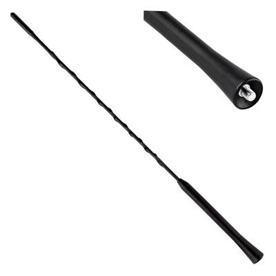 AMIO FM/AM Car Antenna Mini Universal mit 5 -mm -Adapter schwarz (40 cm)