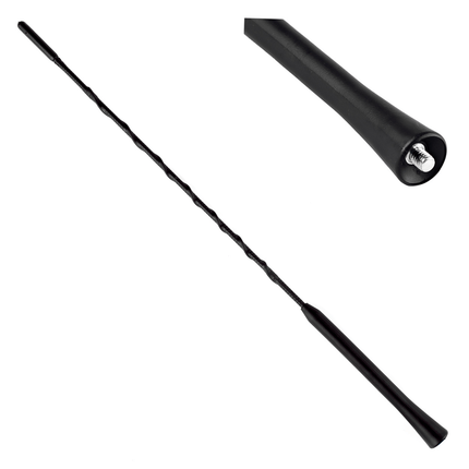 AMiO AMiO FM/AM Auto Antenne Mini Universeel met 5mm Adapter Zwart (40 cm) AMiO 3