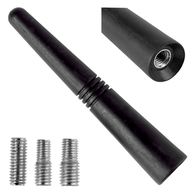 AMIO FM/AM Car Antenna Mini Universal mit Adaptern Black (9 cm)