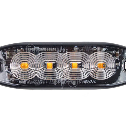 AMiO AMiO Grillflitser Strobe Zwaailicht Functies Amber Geel 4x3W LED R65 R10 12V 24V IP67 (set) Combideal 4