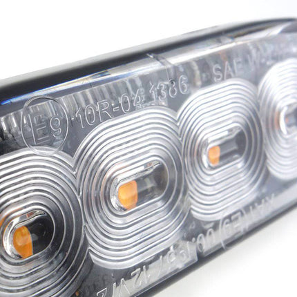 AMiO AMiO Grillflitser Strobe Zwaailicht Functies Amber Geel 4x3W LED R65 R10 12V 24V IP67 (set) Combideal 5