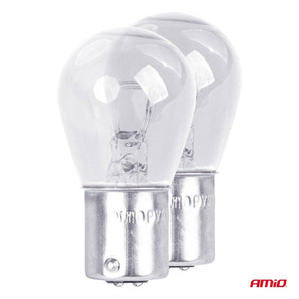 AMiO AMiO Halogeenlampen P21/5W BAY15D 12V – Set van 2 Stuks in Blisterverpakking AMiO 3