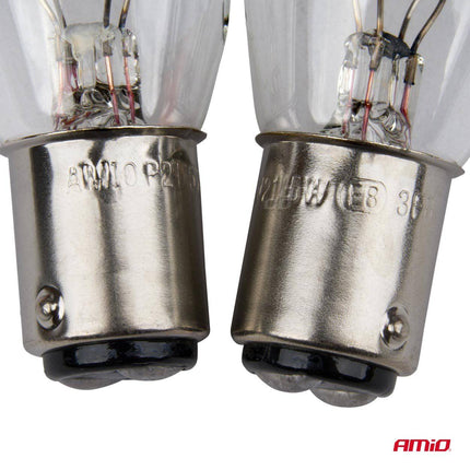 AMiO AMiO Halogeenlampen P21/5W BAY15D 12V – Set van 2 Stuks in Blisterverpakking AMiO 2