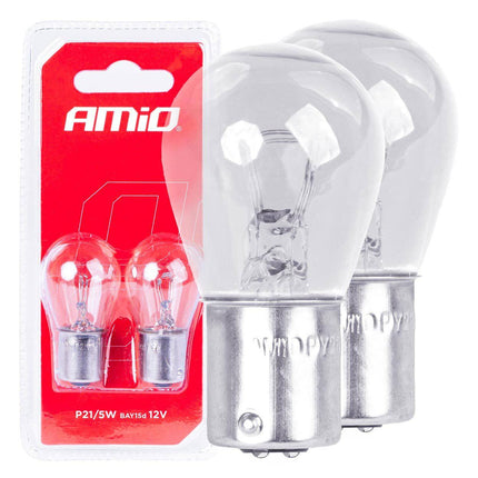 AMiO AMiO Halogeenlampen P21/5W BAY15D 12V – Set van 2 Stuks in Blisterverpakking AMiO 1
