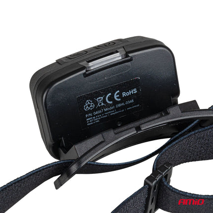 AMiO Hoofdlamp LED XPG+COB 1800mAh met Bewegingssensor - USB Oplaadbaar en Verstelbare Hoofdband - Voor Outdoor Werkplaats en Noodsituaties - VCTparts.nl