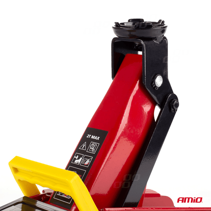 AMiO AMiO Hydraulische Garagekrik met Pompstang 2.000kg/2ton Trolley Jack Rood AMiO 6