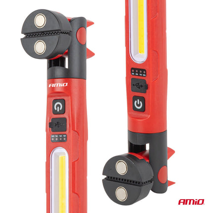 AMiO Inklapbare LED Werklamp met Magneet 4000mAh - Inspectielamp voor Garage en Werkplaats AMiO 9