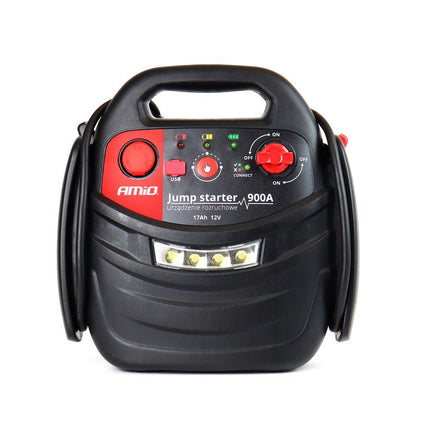 AMiO AMiO Jump Starter 12V 17Ah 900A 4in1 – Multifunctioneel Auto Accu Starter, Powerbank en Compressor JS01 Noodsituatie AMiO 1
