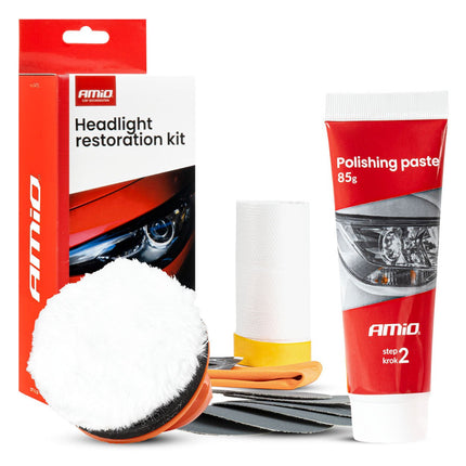 AMiO Koplamp Herstelset Polijstkit - Helder Zicht en Koplamp Restauratie voor nieuwe Glans - VCTparts.nl
