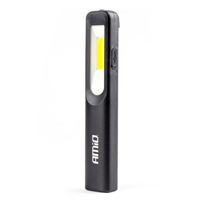 Amio leistungsstarke LED COB Running Lampe mit magnetischer Befestigung und USB -Ladefunktion schwarz