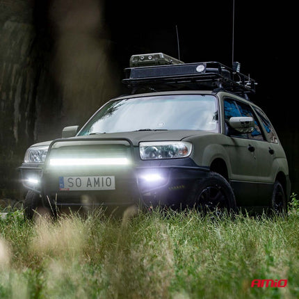 AMiO Krachtige LED Werklamp AWL28 140LED 520x74 420W COMBO 9 - 36V Verstraler Spot Robuust Offroad - VCTparts.nl