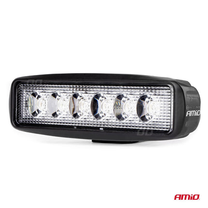 AMiO Krachtige Werklamp AWL01 6 LED FLAT 9 - 60V Verstraler Spot Robuust Offroad - VCTparts.nl