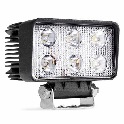 AMiO Krachtige Werklamp AWL02 6 LED FLAT 9 - 60V Verstraler Spot Robuust Offroad - VCTparts.nl