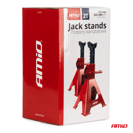 AMiO AMiO Kriksteunen Set 2 Stuks - 2 Ton Draagkracht voor Veilige Ondersteuning Rood AMiO 3