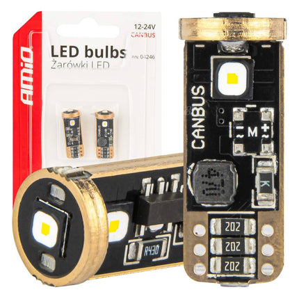 AMiO AMiO LED CANBUS - lampen T10 W5W 3SMD 3838 Wit 12V/24V AMiO 1