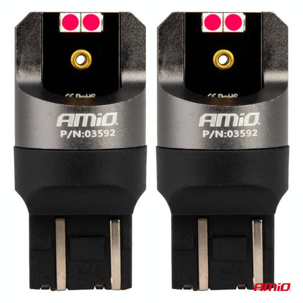 AMiO AMiO LED CANBUS PRO serie T20 7443 W21/5W 4x3030 SMD Rood 12/24V AMiO 3