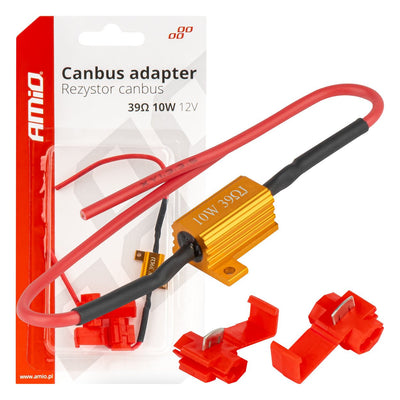 AMIO LED Canbus-Widerstand 39 Ohm 10W - Verhindert CANBUS-Fehlermeldungen (Fehlerbehebung)