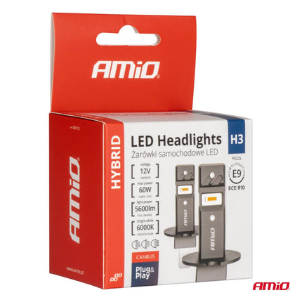 AMiO AMIO LED H3 Koplampen Hybrid Series 6000K Canbus 60W – Krachtige en Stijlvolle Autoverlichting AMiO 5