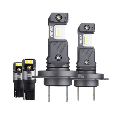 AMIO LED H7 + T10 Scheinwerfer & Parkleuchten Hybrid Serie 6000K Weiß - 5600 lm Canbus 60W