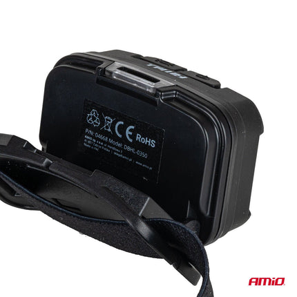 AMiO LED Hoofdlamp 2xXPG+10SMD 1800mAh SUPER BRIGHT – USB Oplaadbaar Met Multi - Lichtmodi - Voor Outdoor Workshop en Noodsituaties - VCTparts.nl