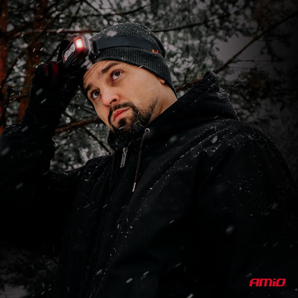 AMiO LED Hoofdlamp 2xXPG+10SMD 1800mAh SUPER BRIGHT – USB Oplaadbaar Met Multi - Lichtmodi - Voor Outdoor Workshop en Noodsituaties - VCTparts.nl