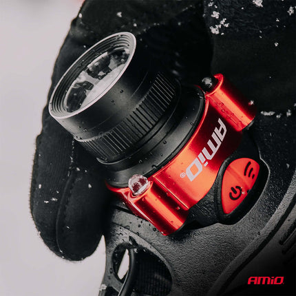 AMiO LED Hoofdlamp T6 3600mAh Met Bewegingssensor Zoomfunctie en ABS+Aluminium Behuizing - voor Werk Outdoor en Noodsituaties - VCTparts.nl
