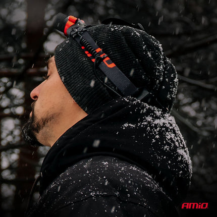 AMiO LED Hoofdlamp T6 3600mAh Met Bewegingssensor Zoomfunctie en ABS+Aluminium Behuizing - voor Werk Outdoor en Noodsituaties - VCTparts.nl