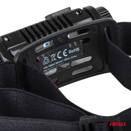 AMiO LED Hoofdlamp XPG+COB 1200mAh Met Bewegingssensor - USB Oplaadbaar en Verstelbare Hoofdband - voor Werk Outdoor en Noodsituaties - VCTparts.nl