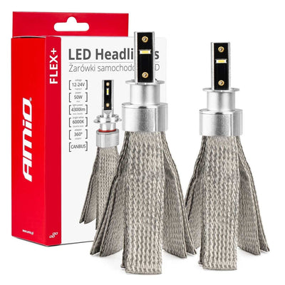 AMIO LED-Scheinwerfer Flex+ Serie H3 Canbus 6000K 12-24V Dimlights White