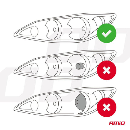 AMiO LED Koplampen FLEX+ Serie H7/H18 Lens Dimlichten Wit - VCTparts.nl