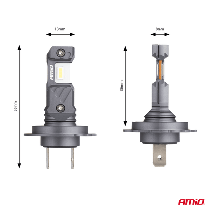 AMiO AMiO LED Koplampen + Grootlicht Hybrid series H7 (H18) Wit 6000K - 5600LM Canbus 60W 4 stuks Combideal 4