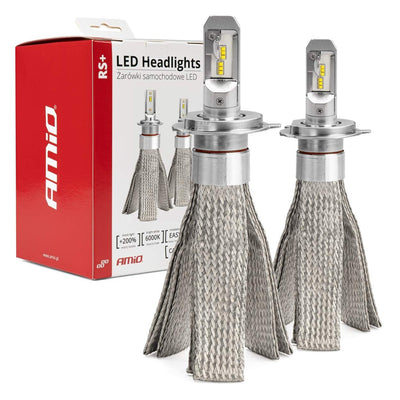 AMIO -LED -Scheinwerfer RS+ Serie H4 - Slim und rotierende 50 -W -Dimlights in Weiß rotieren