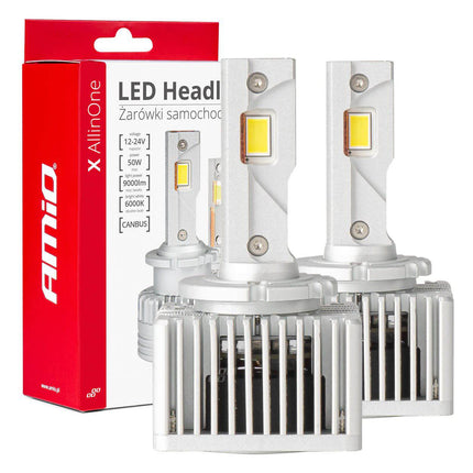 AMiO LED Koplampen X AllinOne - serie D1S D3S D8S canbus 6000K Dimlichten Wit - VCTparts.nl