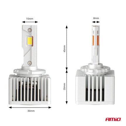 AMiO LED Koplampen X AllinOne - serie D1S D3S D8S canbus 6000K Dimlichten Wit - VCTparts.nl