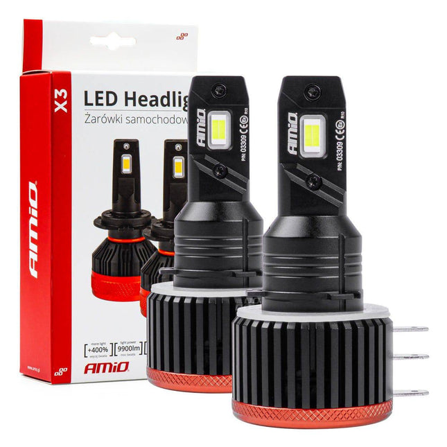 AMiO LED Koplampen X3 - serie H15 Dimlichten Wit - VCTparts.nl