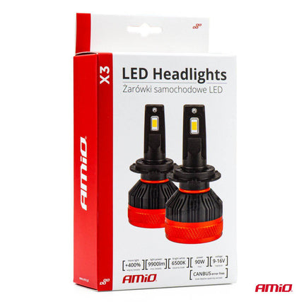 AMiO AMiO LED Koplampen X3 - serie H3 Dimlichten Wit AMiO 6