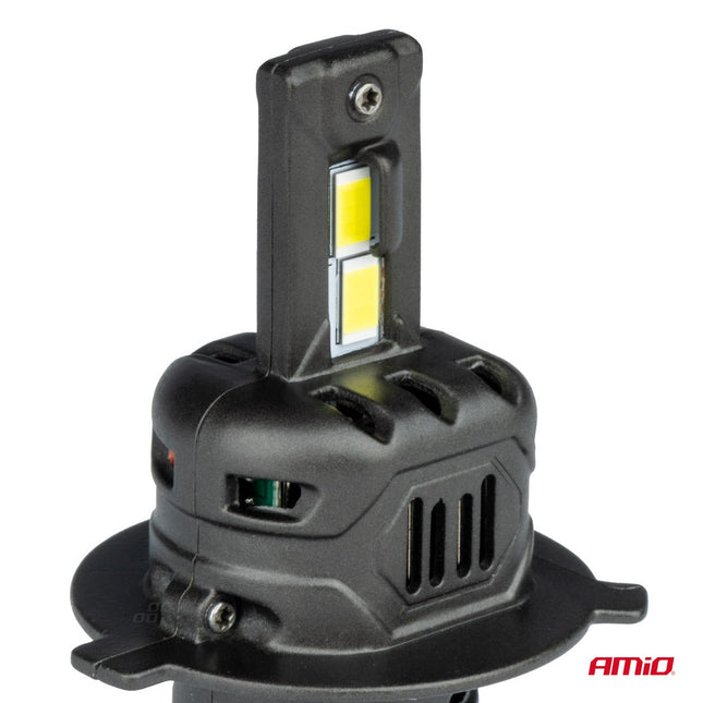 AMiO LED Koplampen X4 - serie AVIATOR H4/H19 6500K max 44W Dimlichten Wit - VCTparts.nl