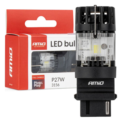 AMiO AMiO LED Lamp LumiTec 3157 P27W 12V FULL CANBUS – Krachtige Witte LED Vervanger (1 stuk) AMiO 1