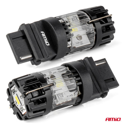 AMiO AMiO LED Lamp LumiTec 3157 P27W 12V FULL CANBUS – Krachtige Witte LED Vervanger (1 stuk) AMiO 3