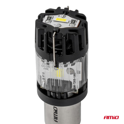 AMiO AMiO LED Lamp LumiTec BA15S P21W 12V FULL CANBUS – Helder Wit LED Vervanger (1 stuk) AMiO 4