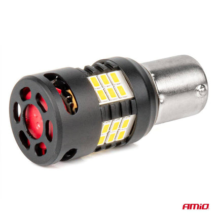 AMiO AMiO LED - LAMPEN CANBUS PRO - serie 1156 BA15S P21W R10W R5W 24x3020 SMD VENTILATOR Wit 12V/24V AMiO 3