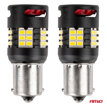 AMiO AMiO LED - LAMPEN CANBUS PRO - serie 1156 BA15S P21W R10W R5W 24x3020 SMD VENTILATOR Wit 12V/24V AMiO 5