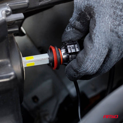 AMiO LED Mistlichten COB - serie H8/H9/H11 Wit - VCTparts.nl