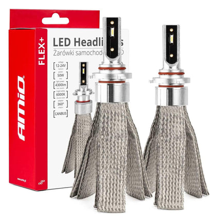 AMiO AMiO LED Mistlichten FLEX+ Serie HB3 9005/HIR1 9011/H10 canbus 6000K 12 - 24V Wit AMiO 6
